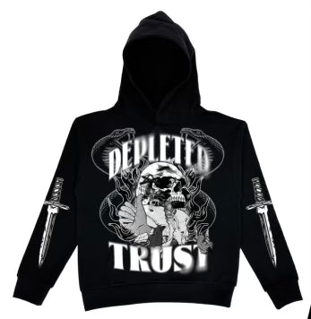 Skull Hoodie (Black/White)